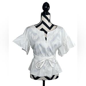 Milly Sz S Feminine Romantic Cottagecore Cinched Waist Top